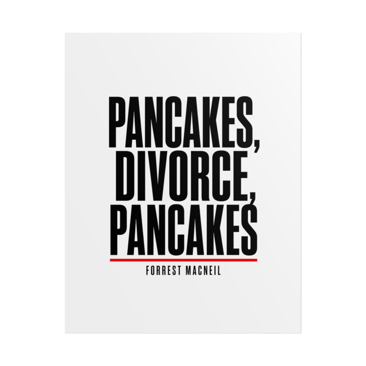Review "Pancakes, Divorce, Pancakes" Poster - alternate angle 1, merchandise