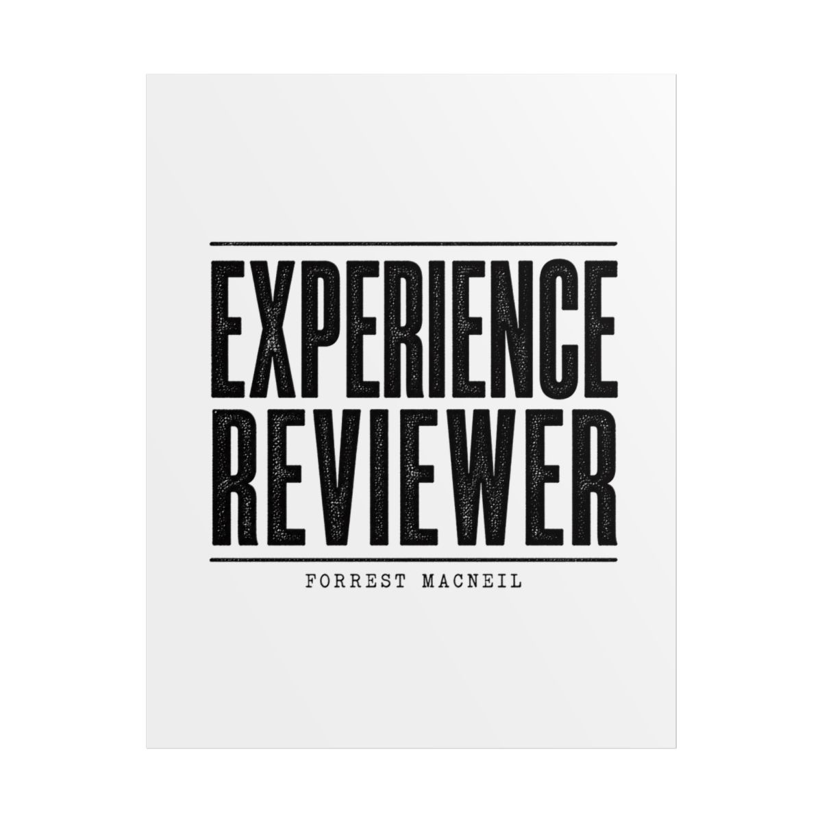 Review "Experience Reviewer" Poster - alternate angle 1, merchandise